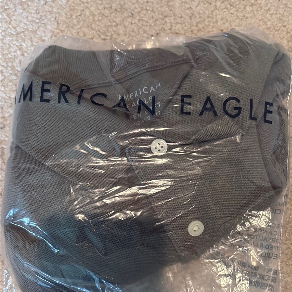 American Eagle Outfitters Gray Polo Shirt